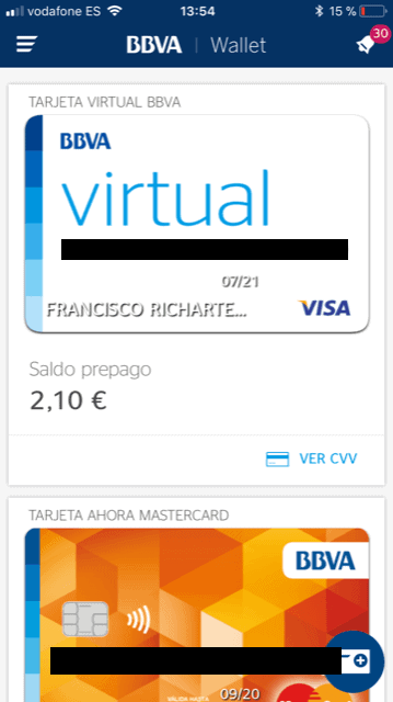 tarjeta virtual sin comisiones